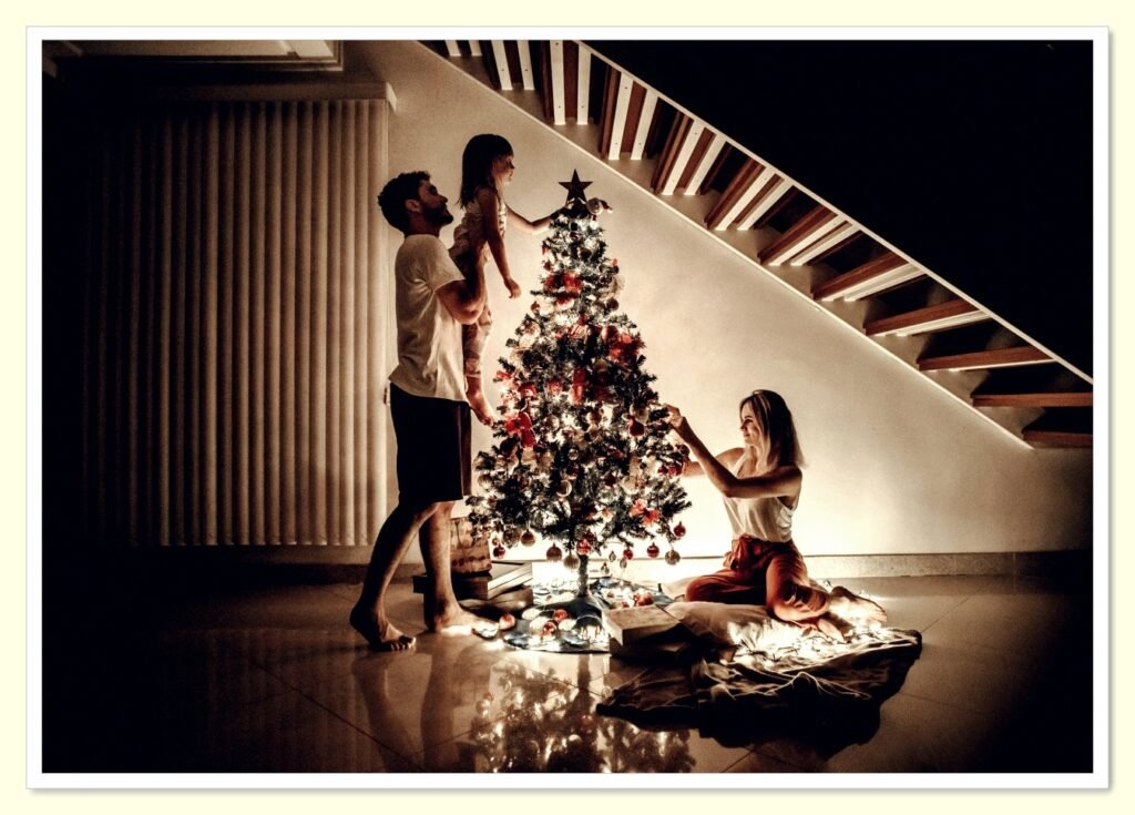 family enjoying debt-free christmas