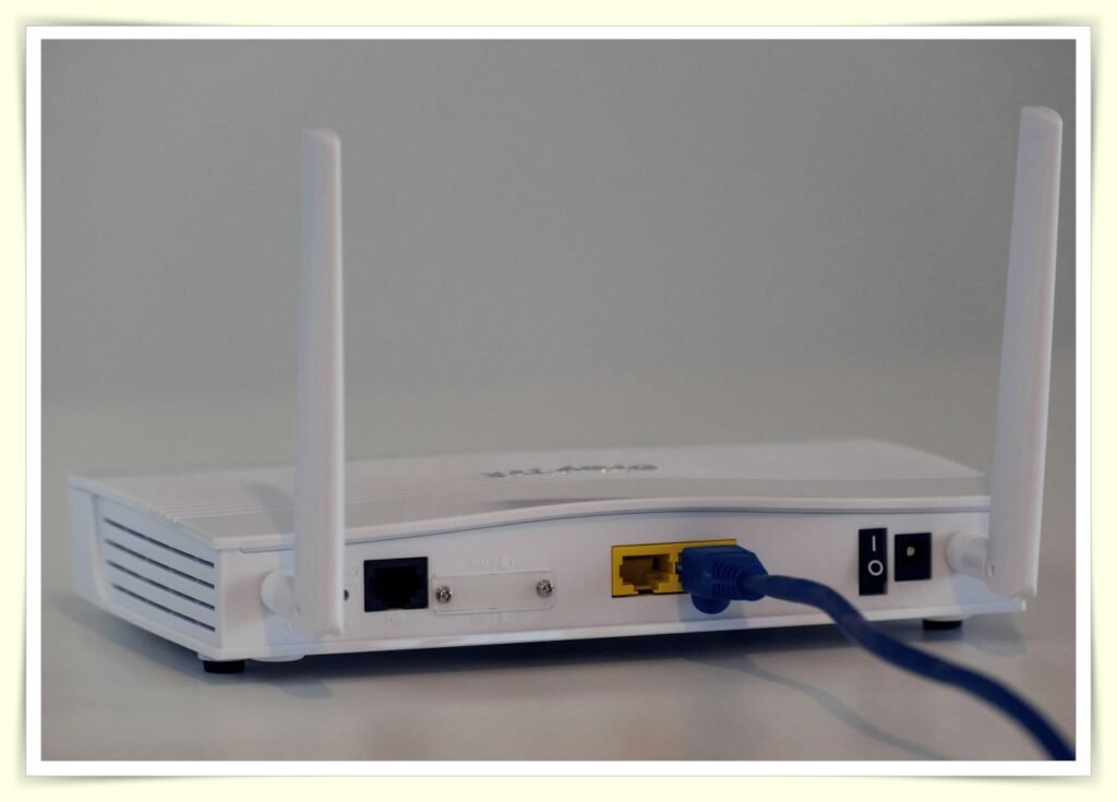 modem and ethernet cable for home internet setup