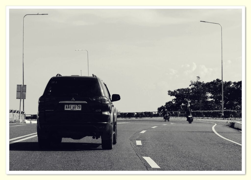 car driving on open highway with good fuel efficiency