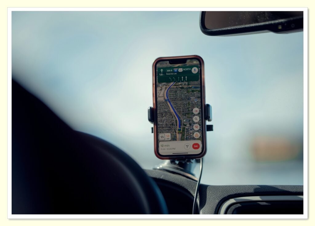 person using phone app to find cheapest gas prices nearby