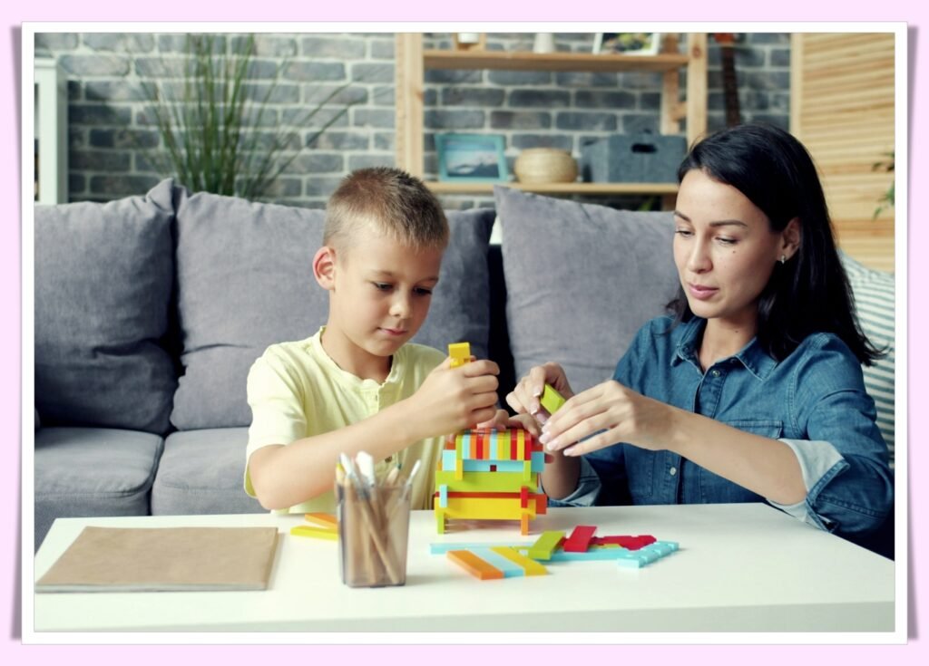 single parent budgeting at home with child