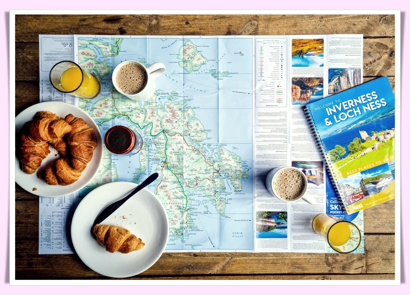person planning budget vacation with map and suitcase
