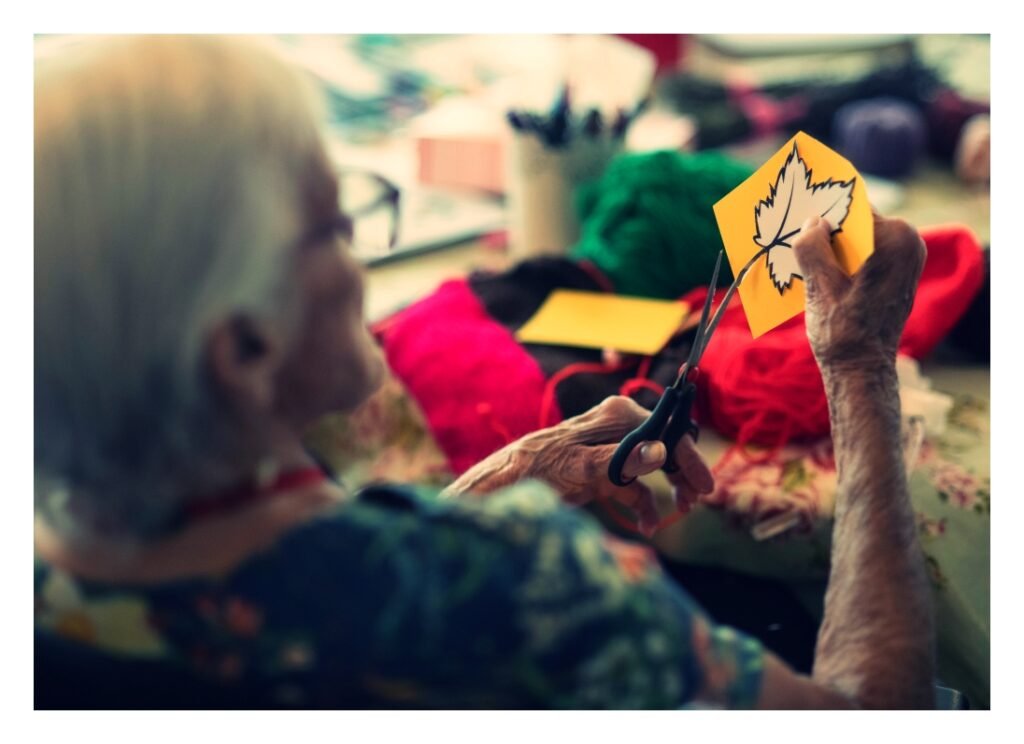 retiree making handmade crafts to sell on Etsy