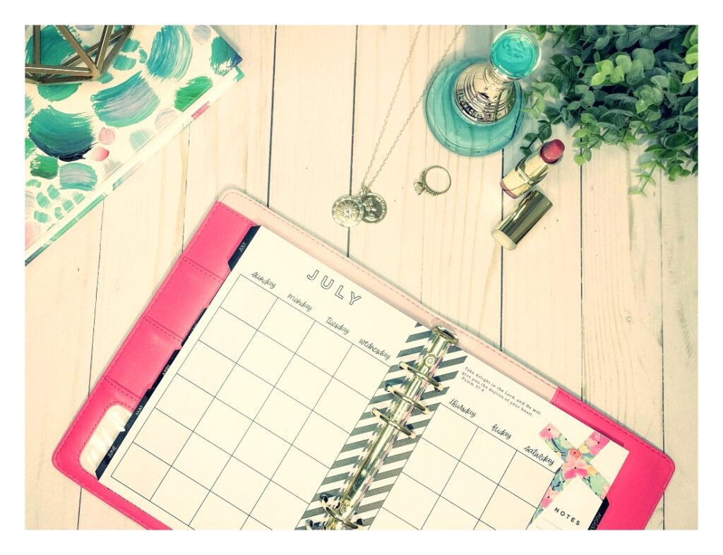 monthly disability budget plan in a planner